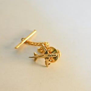 Vintage Airplane  Jewelry,  Tie Tack, Lapel Pin, Gift For Traveler,Pilot,  Vintage Men&#39;s Gift