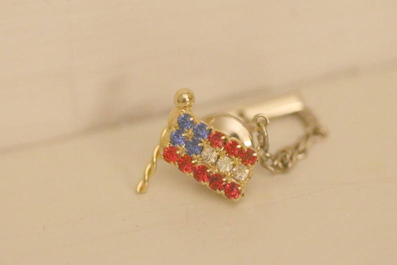- American Flag Pin Retro Tie Tack Tack USA Flag Hat Pin Flag Lapel Pin Vintage Men/'s Gift American USA FLAG Tie Tack