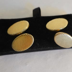 Gold  Cufflinks, Gold Over Sterling,  Chain Cufflinks,  Minimal Simple Cufflinks,  Vintage Groom Gift, Mens Wedding Tuxedo Cufflinks