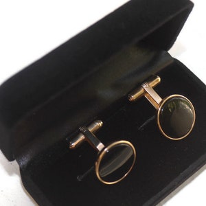 Black Onyx Cufflinks, Classic Cufflinks, Business Cufflinks,Men&#39;s Jewelry Gift, Wedding cufflinks, Minimalistic cufflinks