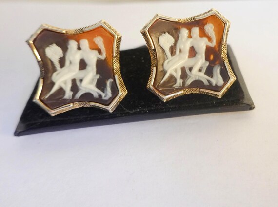 Greek Mythology Cufflinks, Romantic Cufflinks, Gift for Man, Cameo Inlay Cufflinks