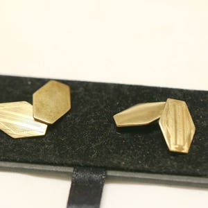 Antique Cufflinks, Gold Filled Cufflinks,  Art Deco Edwardian Cufflinks, Groom Gift, Men's Wedding Tuxedo Cufflinks, Gift for Man