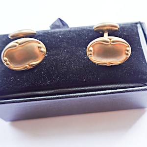 Victorian Gold Floral Cufflinks, Antique Men&#39;s Jewelry, Gift for Man, Anniversary, Father&#39;s Day gift