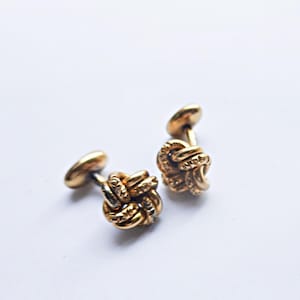 Antique Love Knot cufflinks Antique Gold Filled cufflinks, Mens Jewelry, Groom Gift  Men&#39;s Gift,  Fine Men&#39;s Jewelry