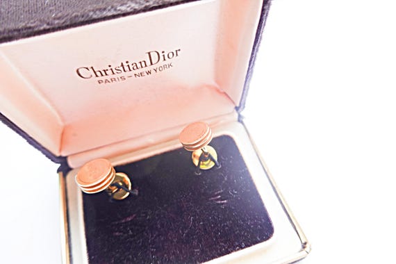 Christian Dior Cufflinks - 80s Vintage - Dior Logo Cufflinks