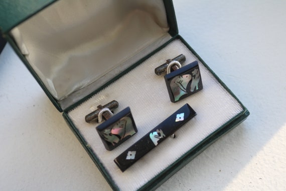 Lot De Boutons De Manchette Anciens Japonais – En Argent Massif, Style Vintage Pour Homme