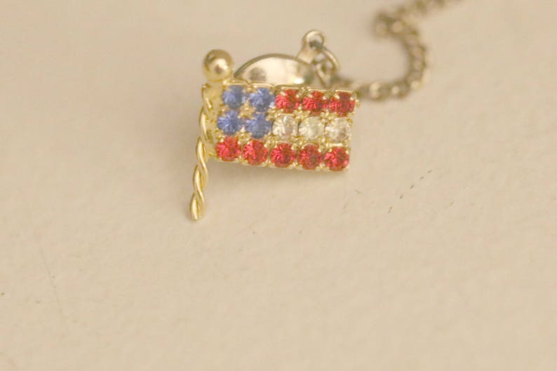 - American Flag Pin Retro Tie Tack Tack USA Flag Hat Pin Flag Lapel Pin Vintage Men/'s Gift American USA FLAG Tie Tack