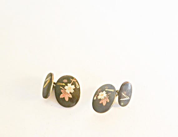 Lovely japanese damascene shakudo - Gem Lovely japanese damascene shakudo - Gem