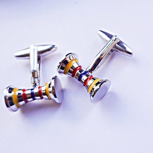 LGBT Pride Rainbow Cufflinks Unisex Cufflinks, Multi-Color Cufflinks, Prom, Wedding Cufflinks, Minimalistic