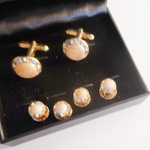 Cufflinks and Stud Yellow Crystal shirt studs cufflinks,Tuxedo cufflinks Studs, Groom Gift, Summer Wedding, Wedding Cufflinks