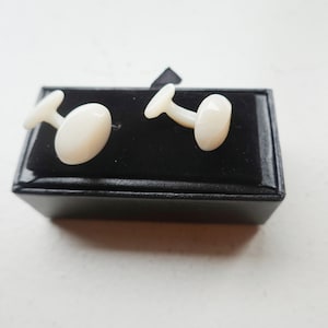 Wedding Cufflinks, Antique White Mother of Pearl Cufflink, Groom Gift, art deco Victorian cufflinks,  Minimalistic Cufflinks, Suit Accessory