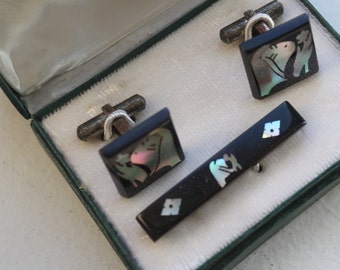 Boutons De Manchette En Argent Sterling Avec Camée Coquillage Sculpté - Neufs Avec Étiquettes