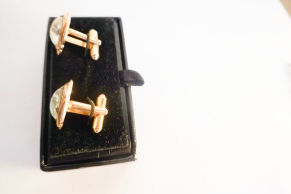 Jasper Ware Blue Cufflinks, Vintage Horse Cufflinks, Horse  Vintage Kentucky Derby Cuff Links main image 1