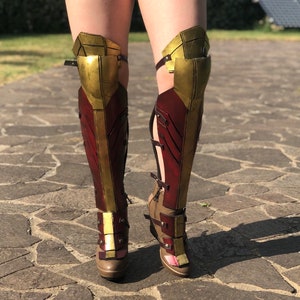 Wonder woman inspired leg graves boots cosplay made to order image 4