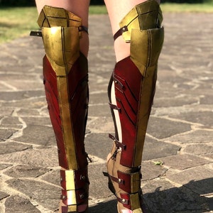 Wonder woman inspired leg graves boots cosplay made to order image 5