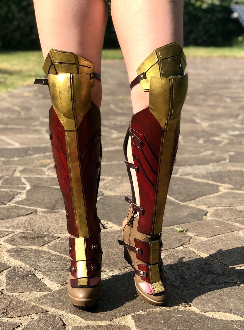 Wonder woman inspired leg graves boots cosplay made to order image 5