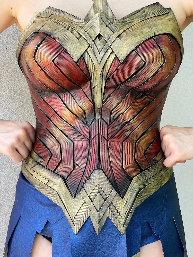 Wonder woman cosplay costume corset and skirt made to order image 2