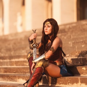 Wonder woman inspired leg graves boots cosplay made to order image 2