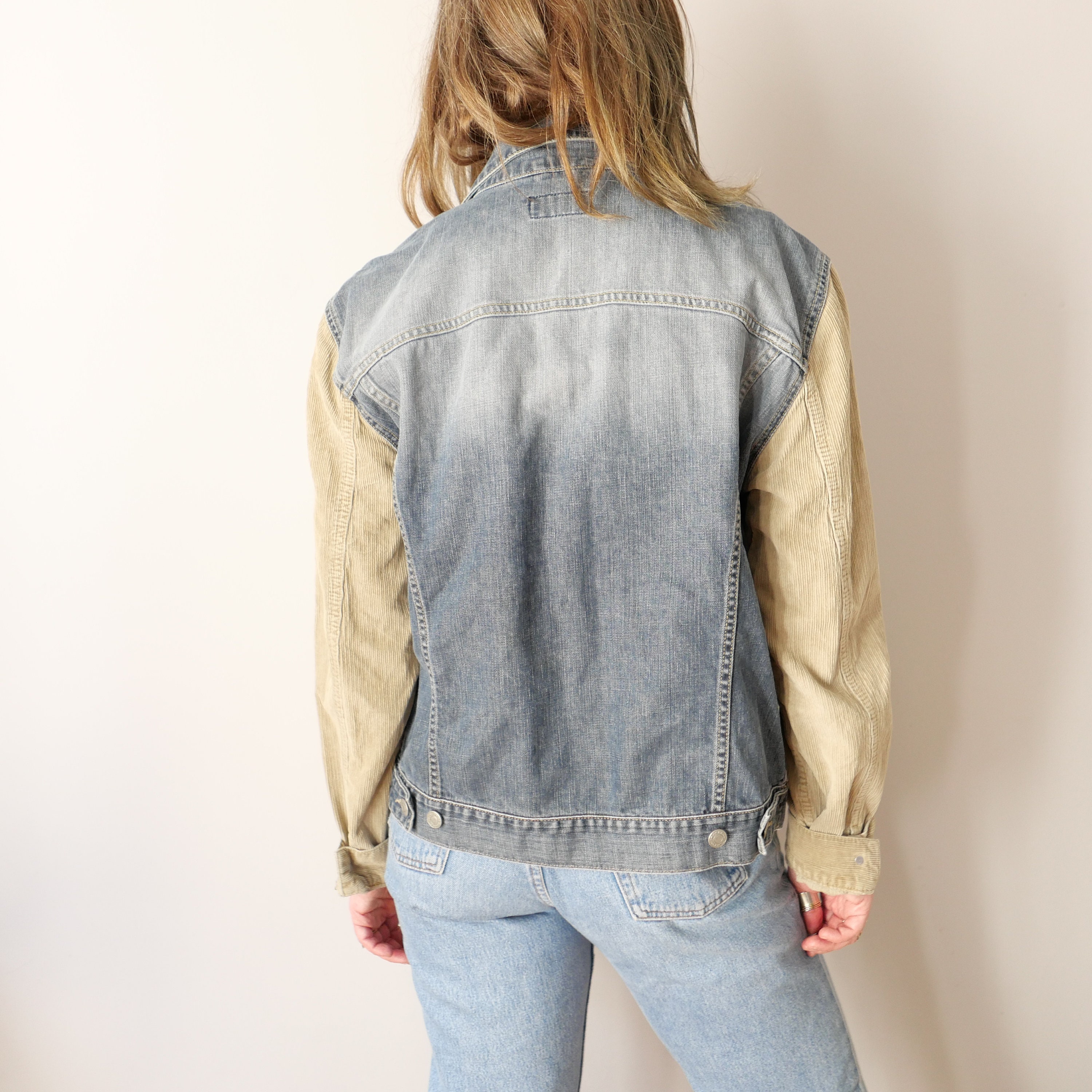 Old Entelier Corduroy Jacket Denim Blue