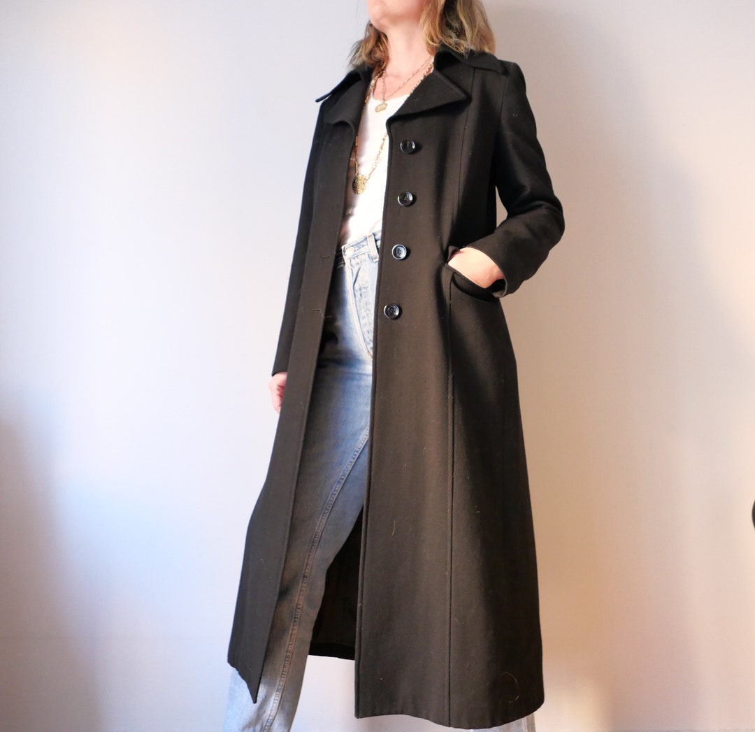 Oversized Wool Gabardine Peacoat
