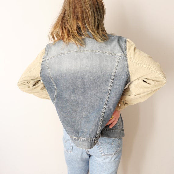 Mineral Washed Mixed Media Button Corduroy Jacket main image 1