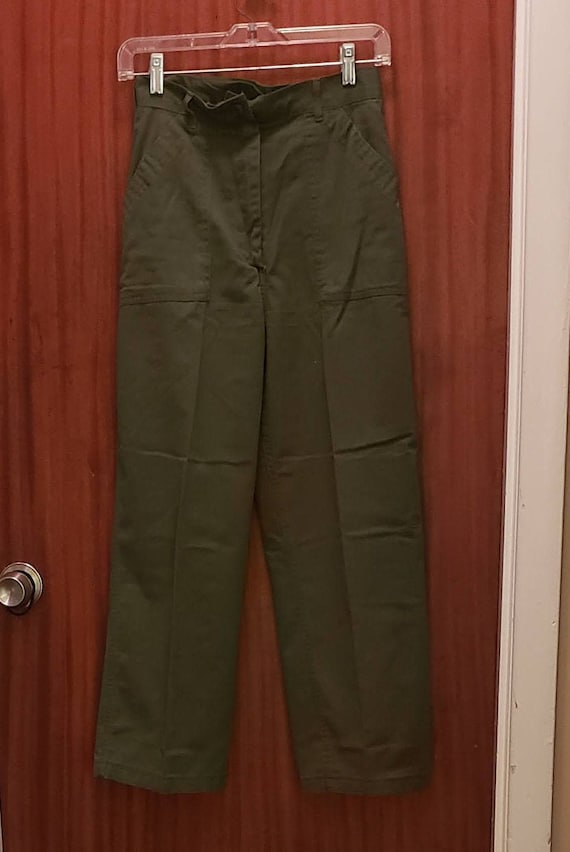 vintage green military women's pants