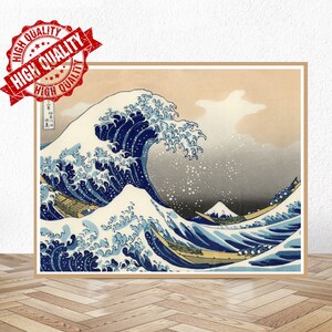The Great Wave off Kanagawa / Kanagawa-oki Nami Ura / By Katsushika Hokusai / Museum Poster  / Gallery Print