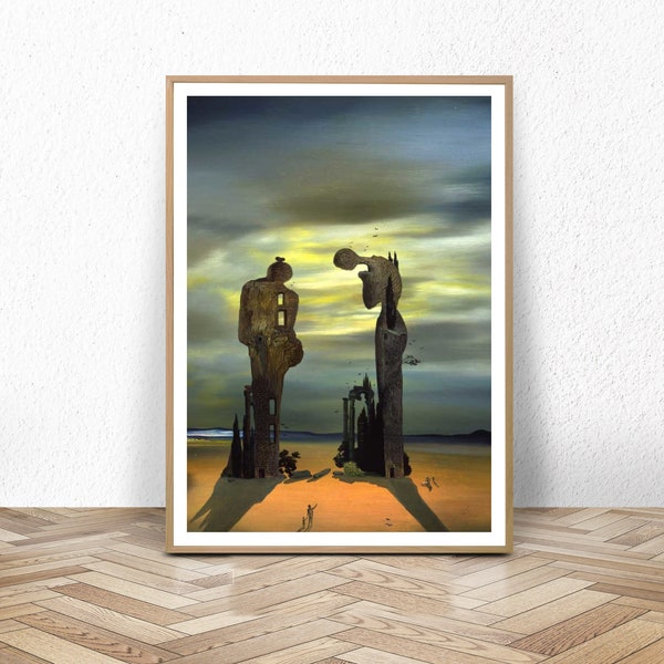 Archeological reminiscence Millet's Angelus / salvador dali / Museum Poster  / Print  /Gallery Print Framed