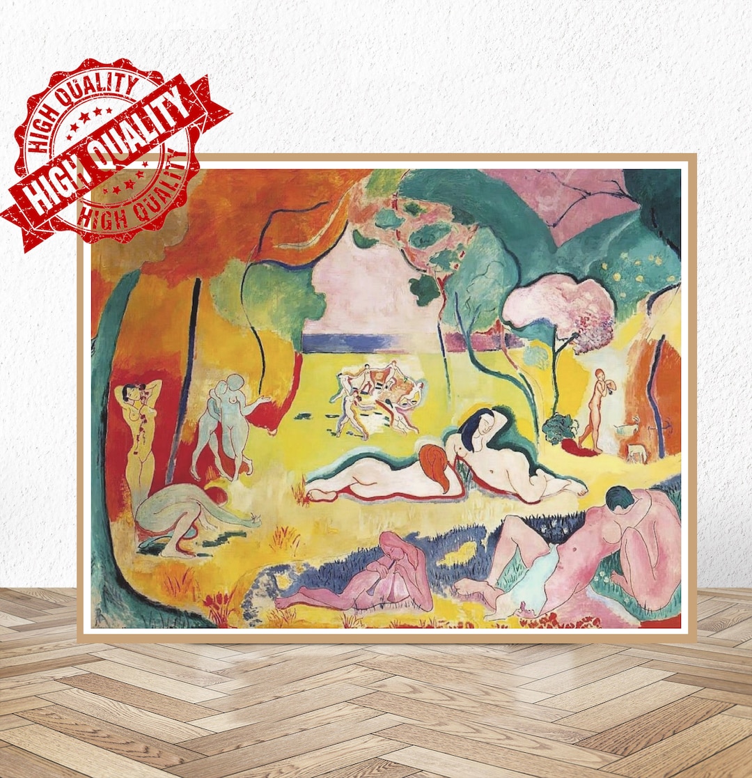 アンリマチスリトグラフ石版画「黄色いバックのヌード」