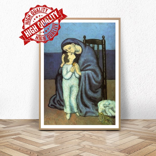 Maternité / Mother and Child / Motherhood / By Pablo Picasso / Museum Poster  / Gallery Print