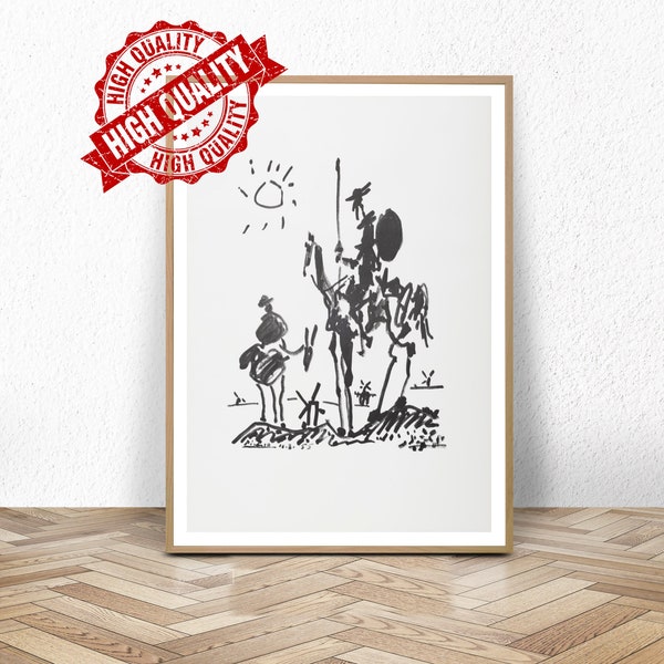 Don Quixote / By Pablo Picasso / Museum Poster  / Gallery Print