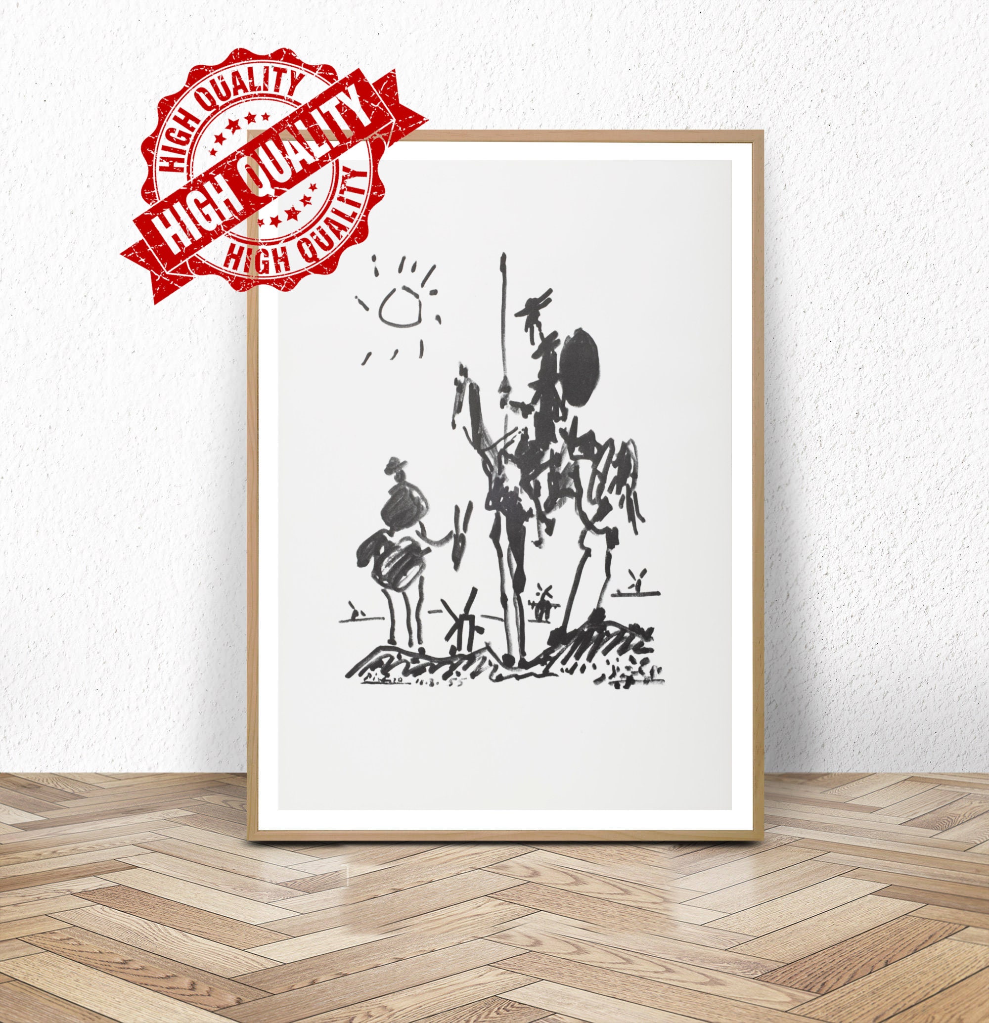 AD THEATRE Georges ROCHEGROSSE's Poster for Don Quichotte Framed type 12x16 inch 