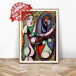 Girl Before A Mirror / By Pablo Picasso / Museum Poster  / Gallery Print