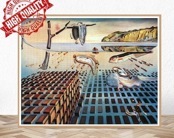 the disintegration of the persistence of memory / salvador dali / Museum Poster  / Gallery Print