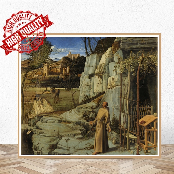 Giovanni Bellini, Saint Francis in the Desert, Museum Poster , Gallery Print