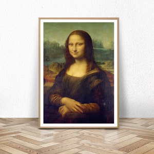 Mona Lisa, Gioconda, Monna Lisa, Joconde, Leonardo da Vinci, Exhibition Poster Set - Museum Print   Stretched, Ready to Hang