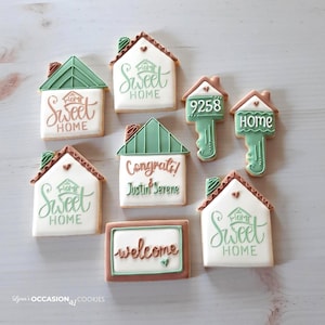 Real Estate Sugar Cookies: New Home Gift Set - Personalized Housewarming