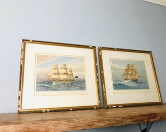 Who Has Beheld a Ship Dorothy Margaret Stuart Poem Professionally Matted Wall Art Deco Print Ready to Frame Baudin FAERY VISIONS 1929