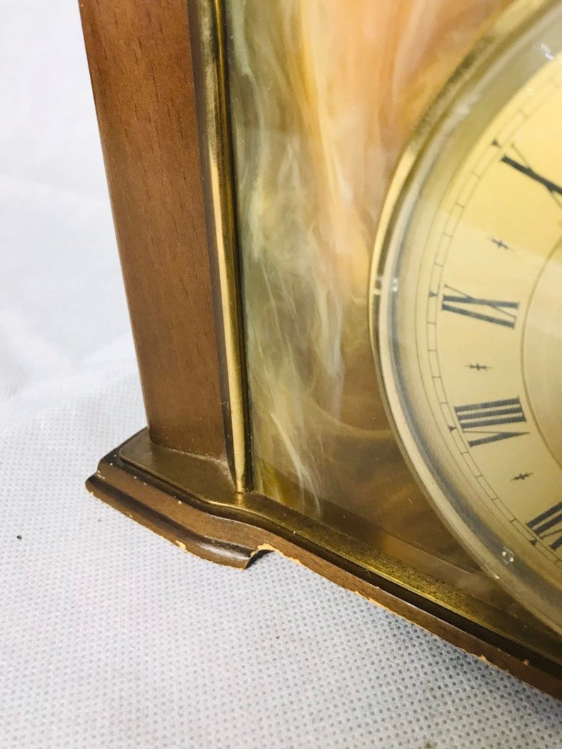 Vintage Retro Metamec 1960's Electric Mantle Clock Oynx Etsy