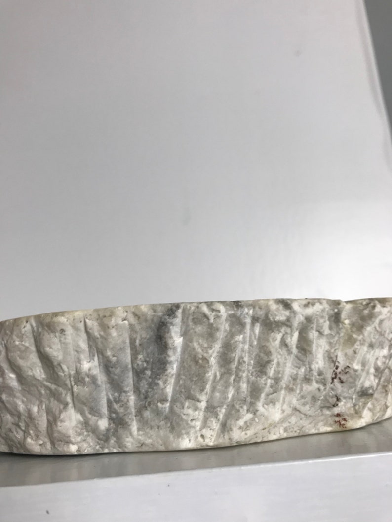 Rustic marble effect Heavy chunky ashtray bowl Granite grey white chunk 11