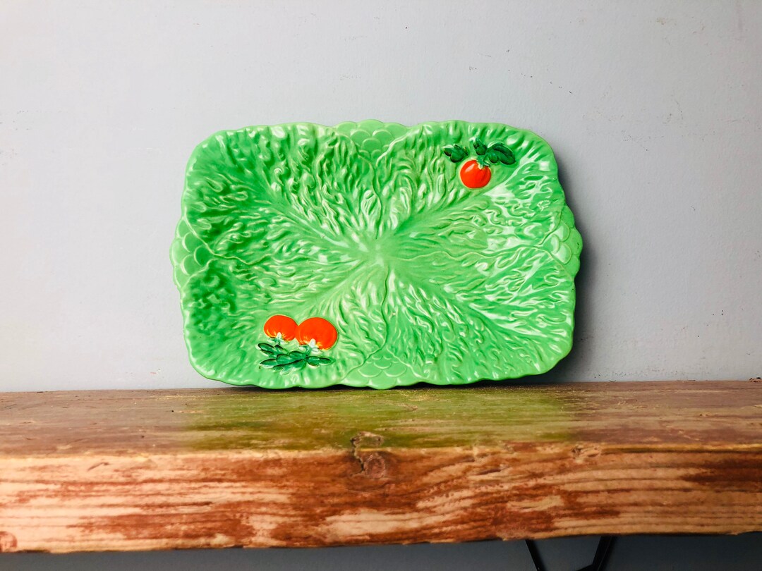 Beswick 215 Green Salad Leaf Plate Bowl Rectangular Tray Etsy UK