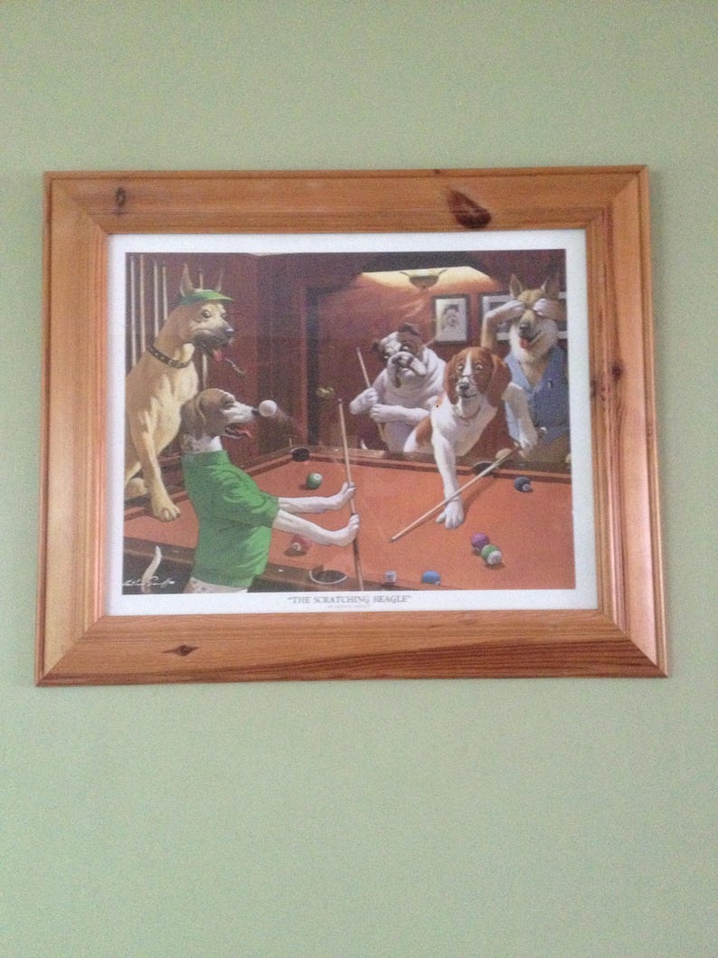 DOG ART PRINT The Scratching Beagle Arthur Sarnoff