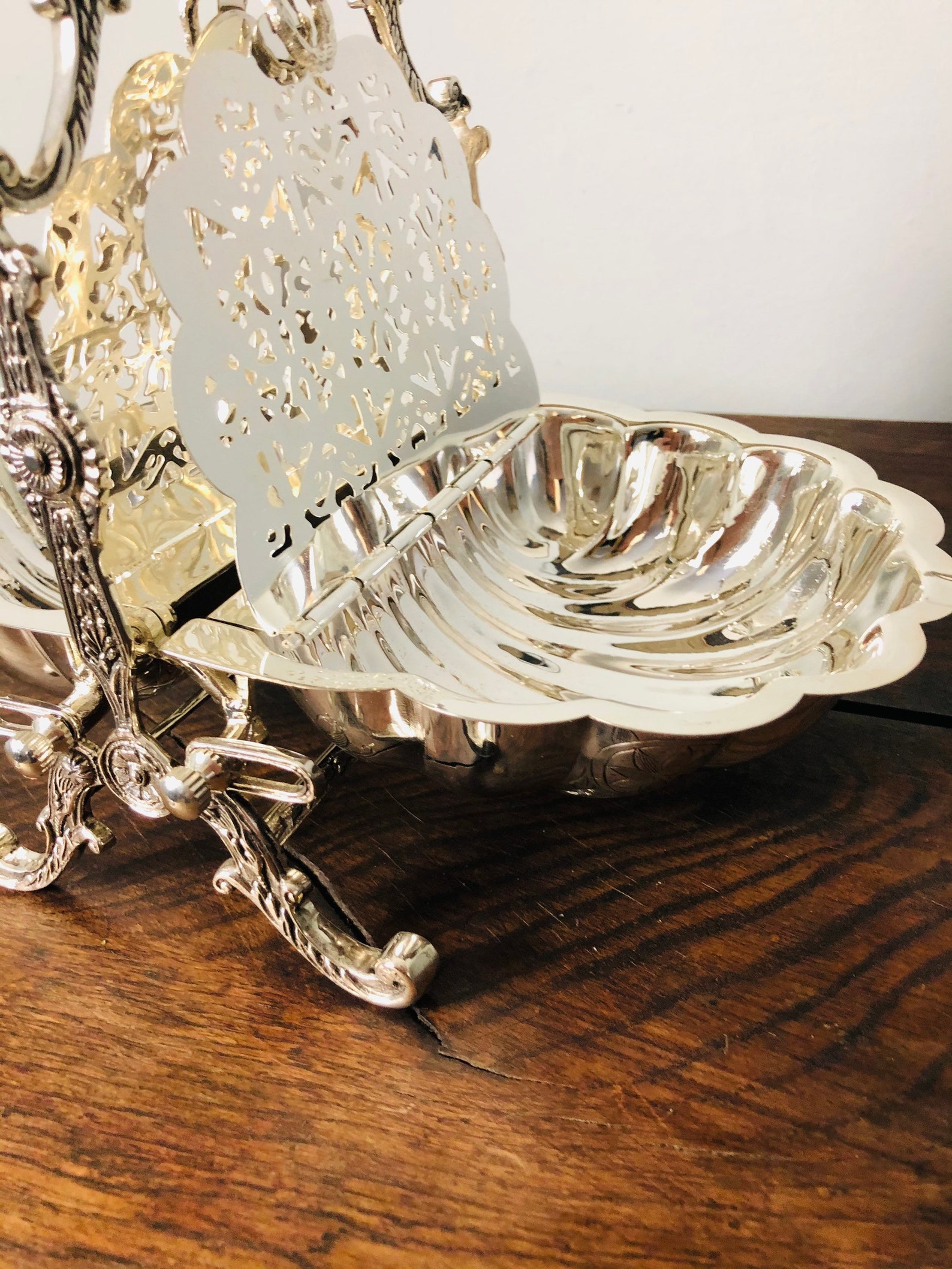 Vintage Silver Plated Biscuit Warmer Holder Shell Clam Etsy Canada