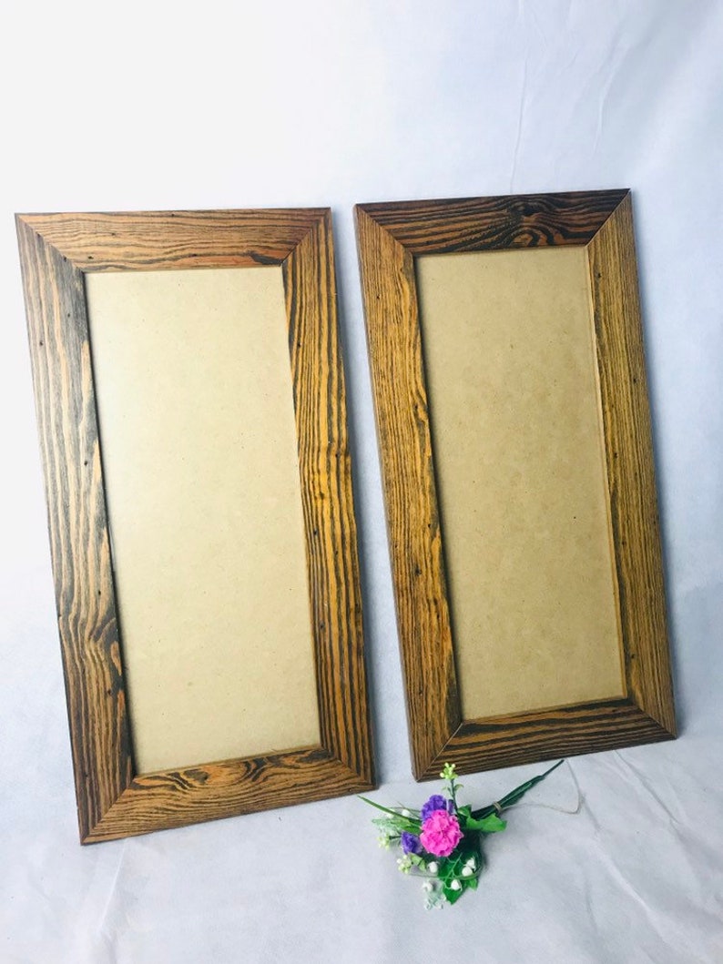 20x8 Rectangle Oak Picture Frames Rectangular Large Pair Of Image 0