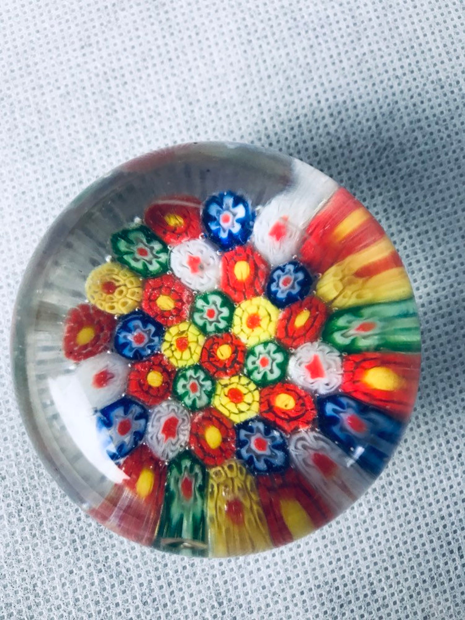 Glass paperweight glass millifiori Multi coloured multi Etsy