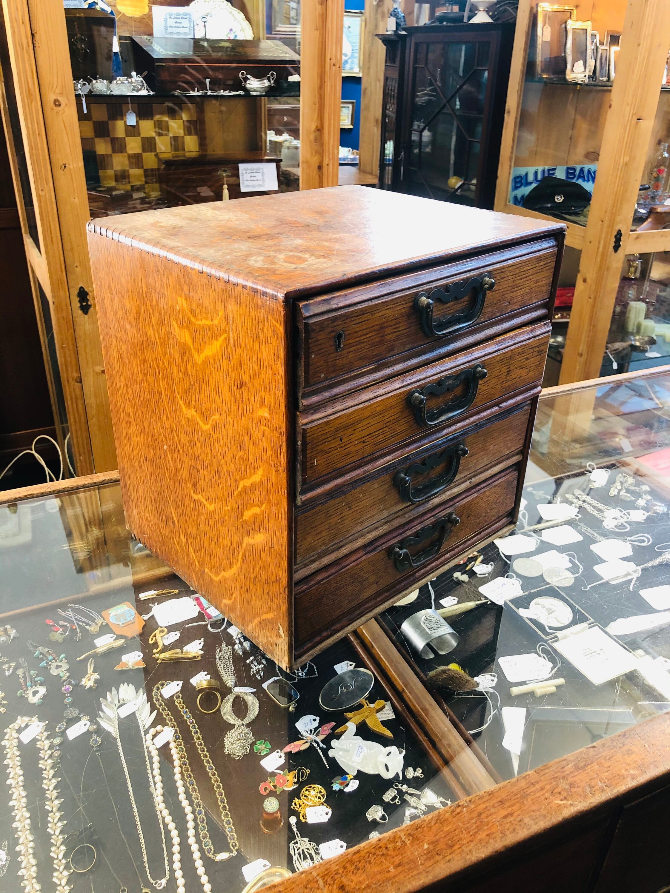 Henry Stone & son Oak Haberdashery table top drawers wooden Etsy