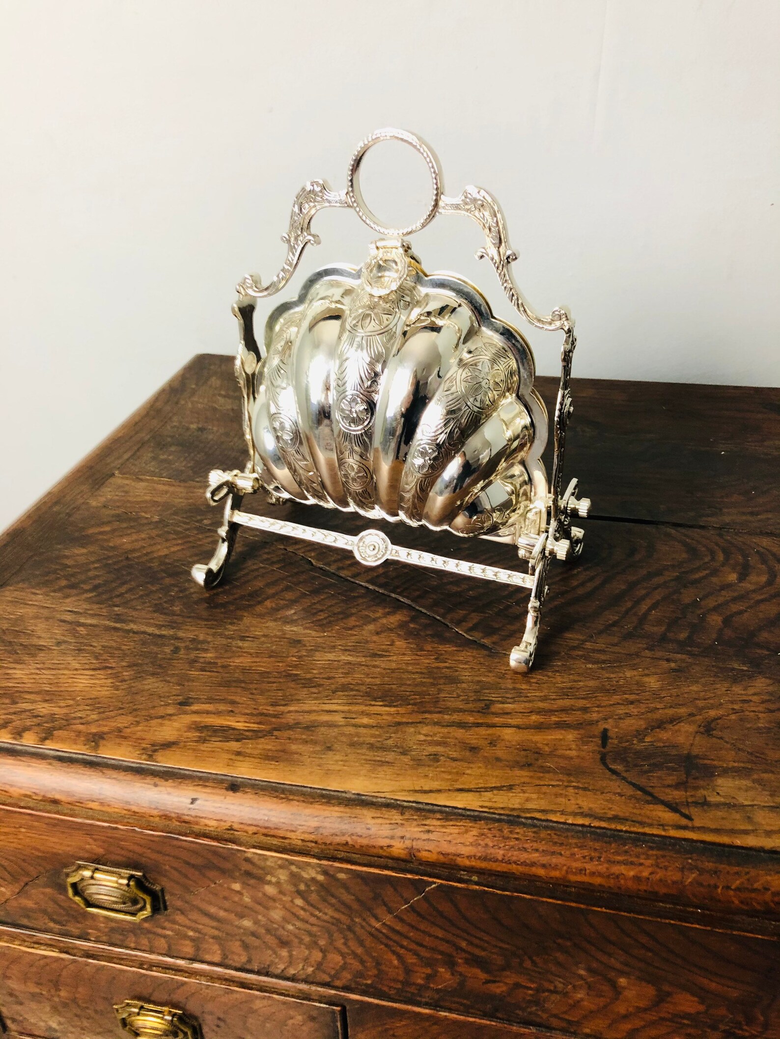 Vintage Silver Plated Biscuit Warmer Holder Shell Clam Etsy Canada