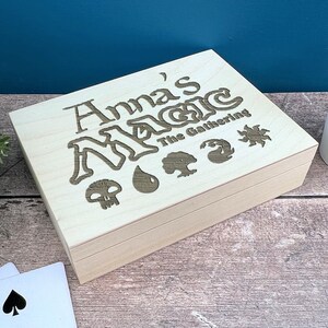 Magic The Gathering Trading Spares Trade Card Collection Playing Card Box Personalised Gift Stack Games