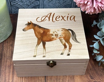 Horse Box Rosette Storage Memory Box - Riding Stables - Personalised Gift Pony