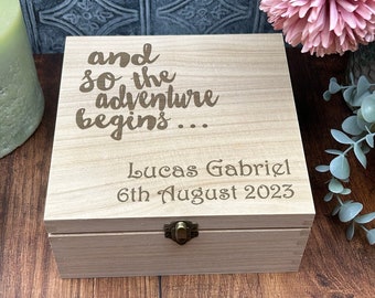 And so the adventure begins Personalised Memory Box Travel Memories Gift Couple